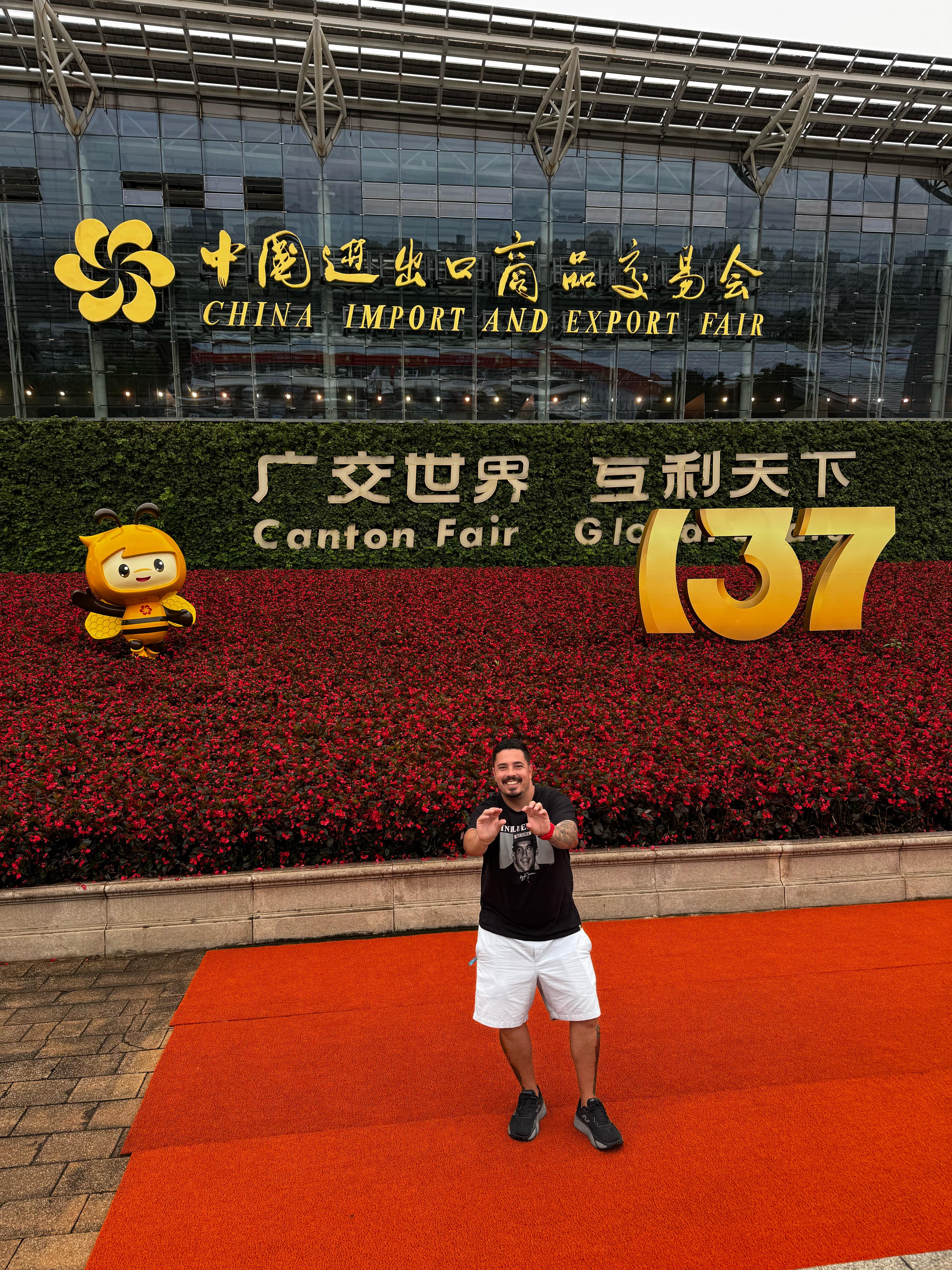 André na Canton Fair, em Guangzhou